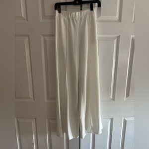 Lightweight Wide-Leg Women's Pants - White